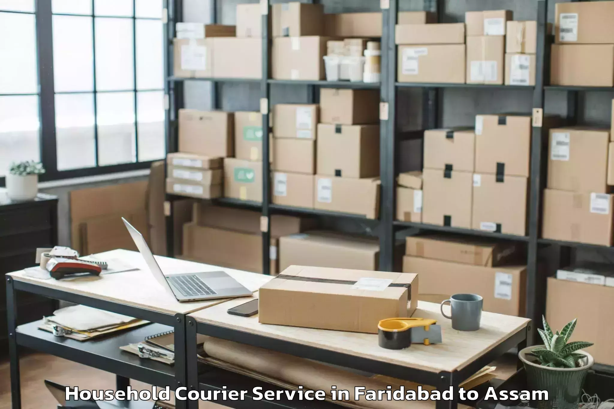 Book Faridabad to Chaparmukh Household Courier